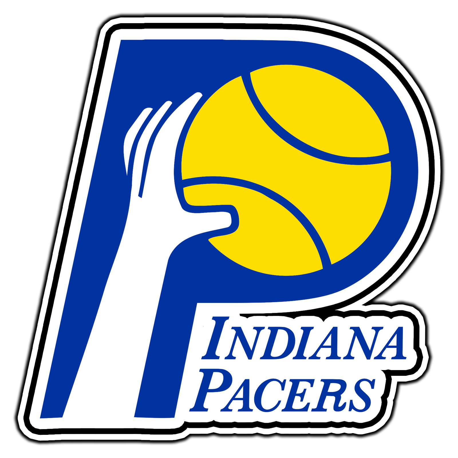 Indiana Pacers Logo #6 Basketball Sticker Waterproof Vinyl Decal Die-Cut