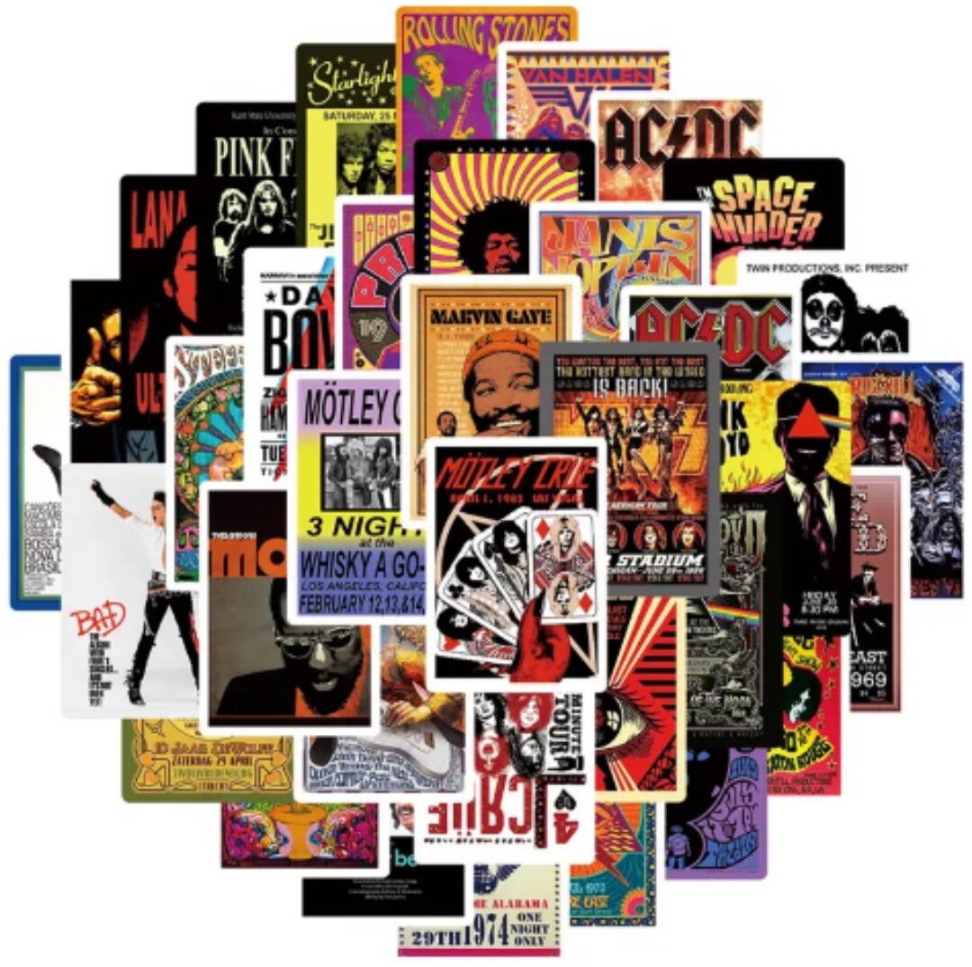 20 PCS Rock Pop Music Poster Stickers BRAND NEW