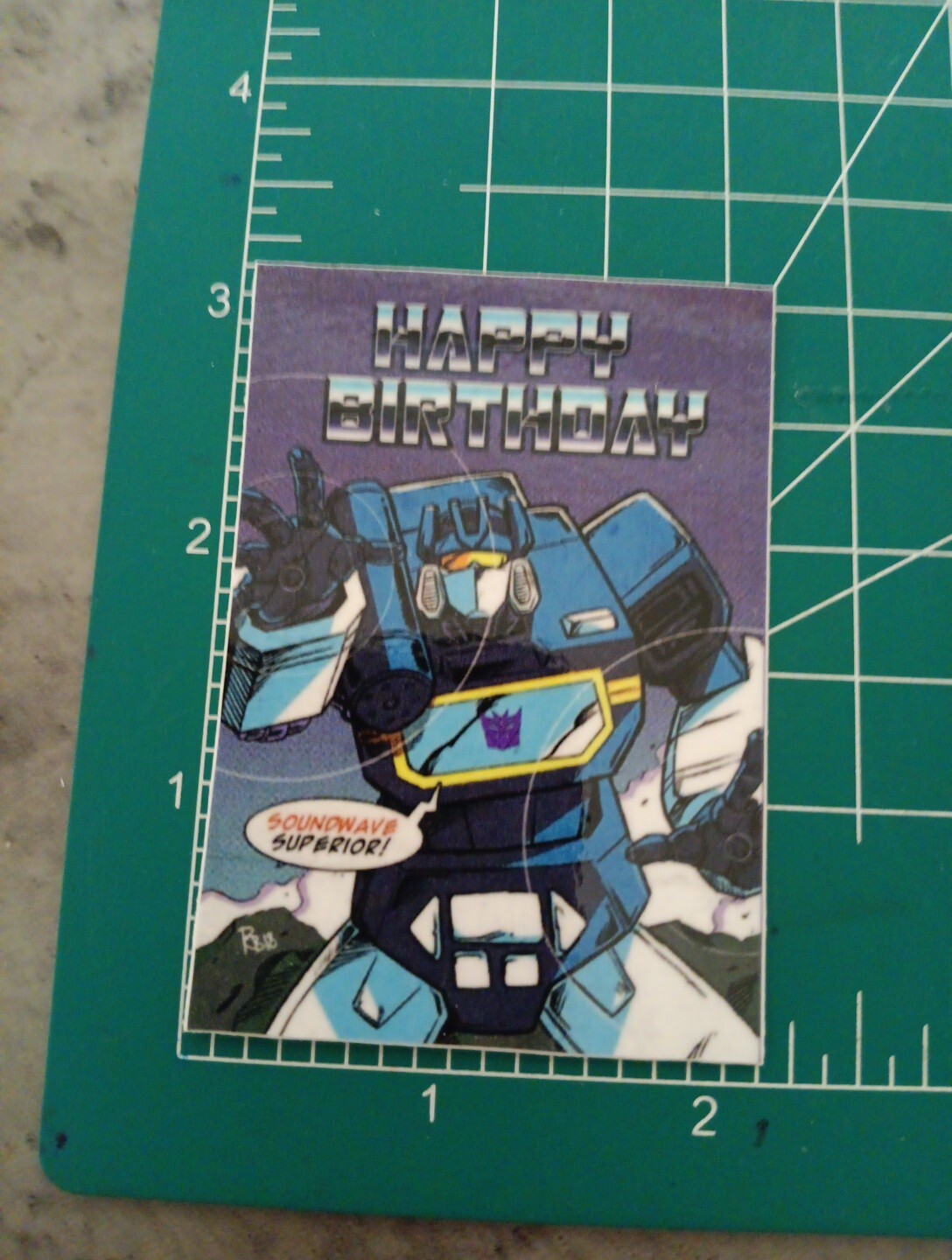 TRANSFORMERS STICKER X SOUNDWAVE X VINYL HIGH GLOSS RECTANGLE STICKER X 3X2 INCH