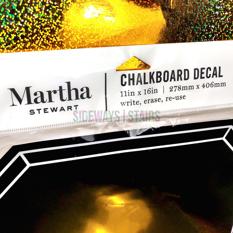 MARTHA STEWART CHALKBOARD DECAL PANEL 11" x 16" reusable emerald shape art deco