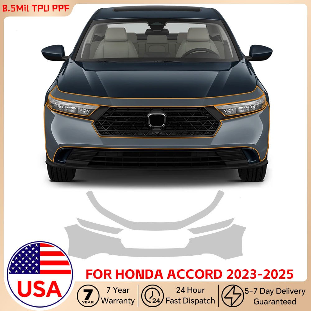 For Honda Accord 2023-2025 Precut PPF Kit Paint Protection Gloss Clear Film