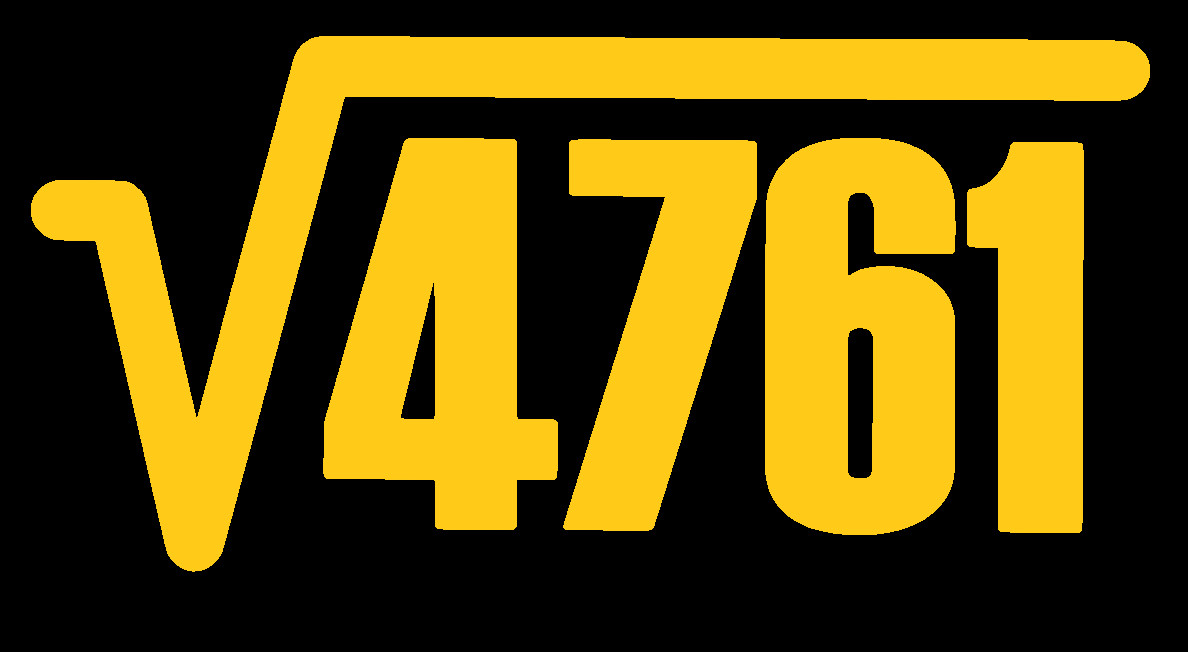 4761 SQUARE ROOT= 69, FUN MATH, (2 DECALS) Decal Sticker for Car, Window, Laptop