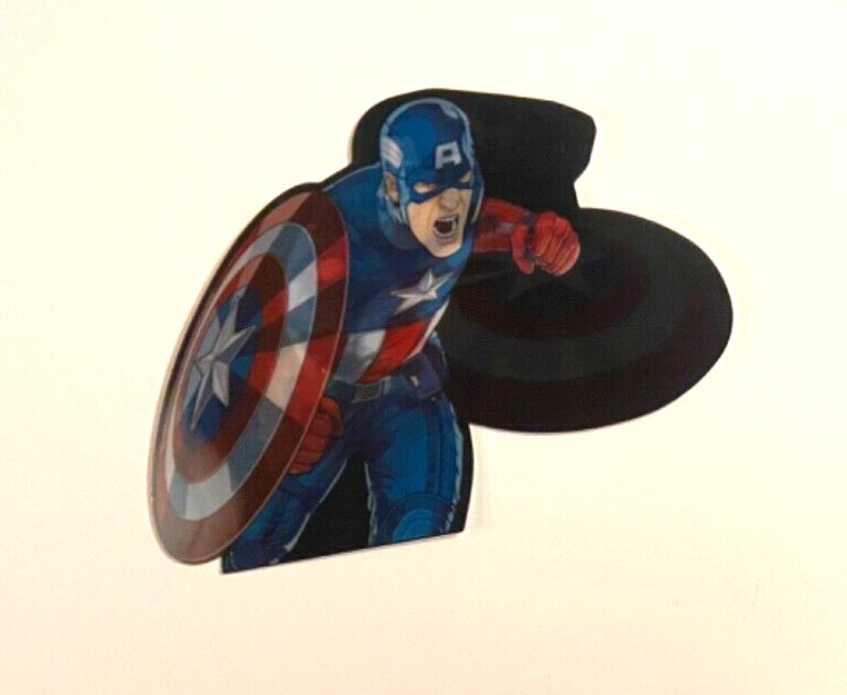 Captain America Motion Image Changing Sticker Marvel Avengers Shield Superhero