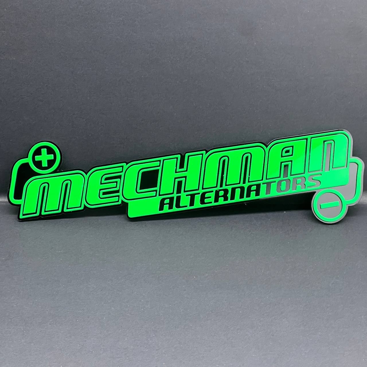 Custom LOGO company Emblem – Acrylic Car Badge w/ Your Text MULTICOLOR