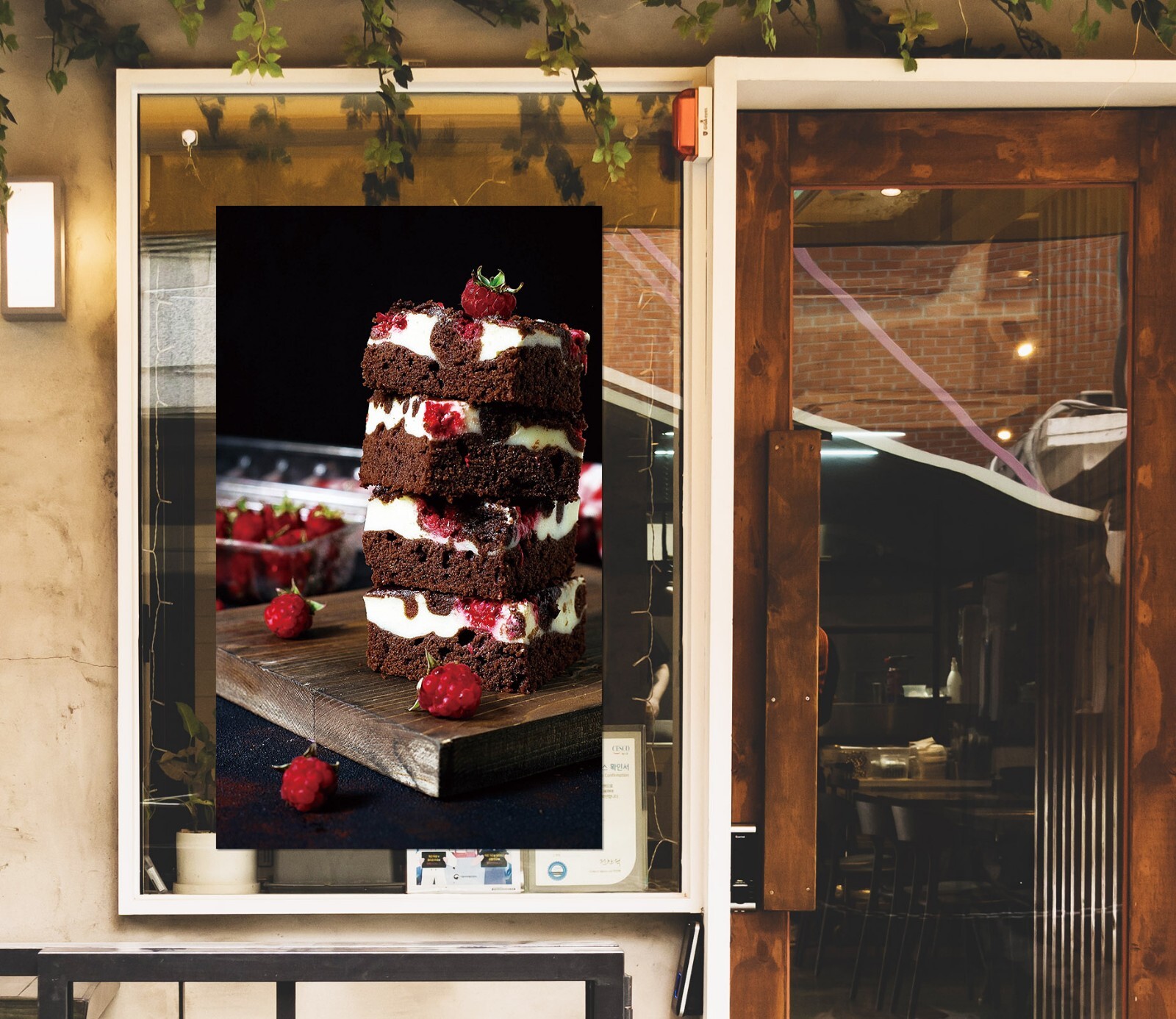 3D Chocolate Cake Dessert K602 Window Stickers Vinyl Wallpaper Wall Murals Kay