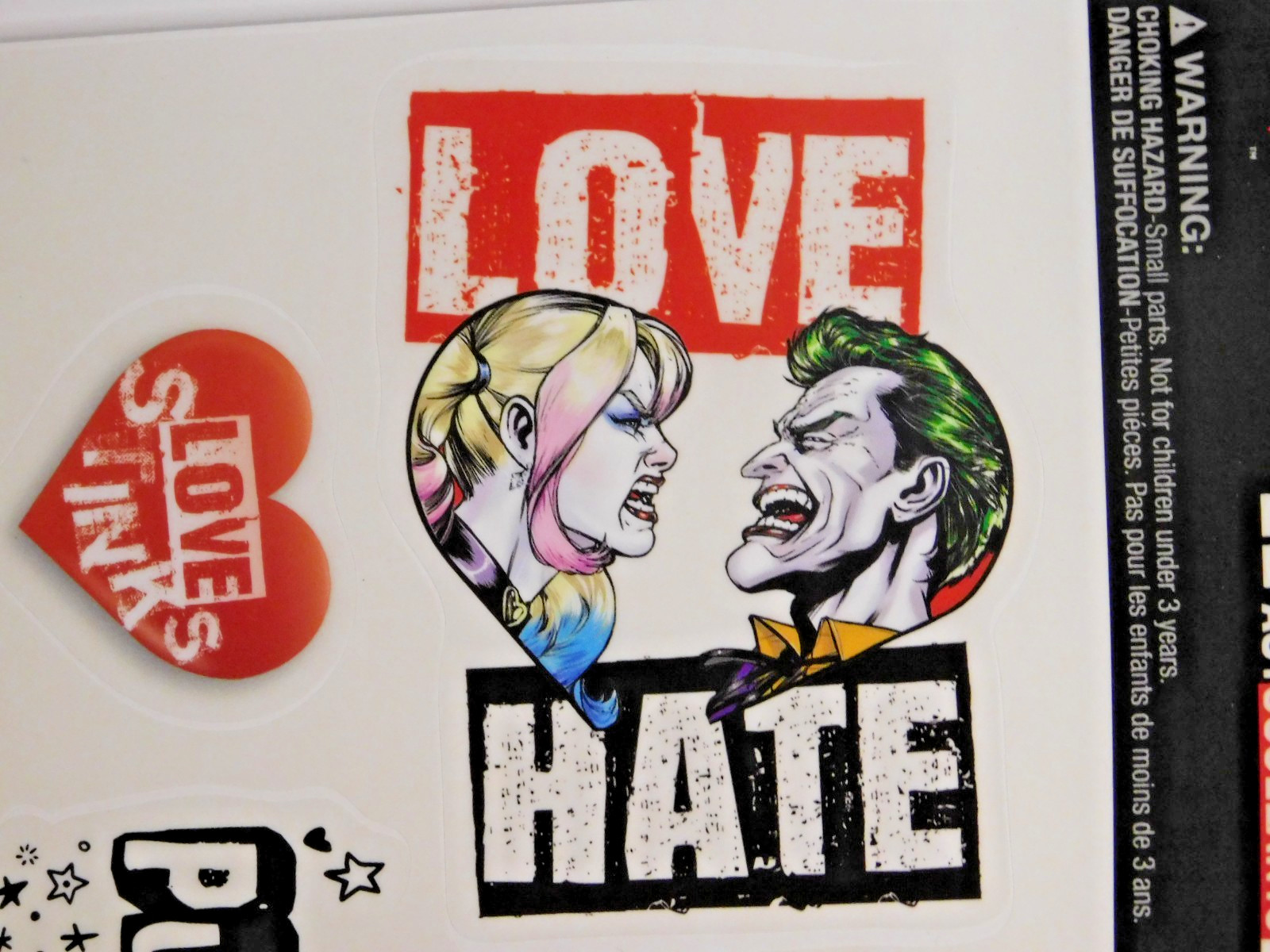 Harley Quinn DC Wall Decals Removable Repositionable Sticker Sheet 7×17 USA