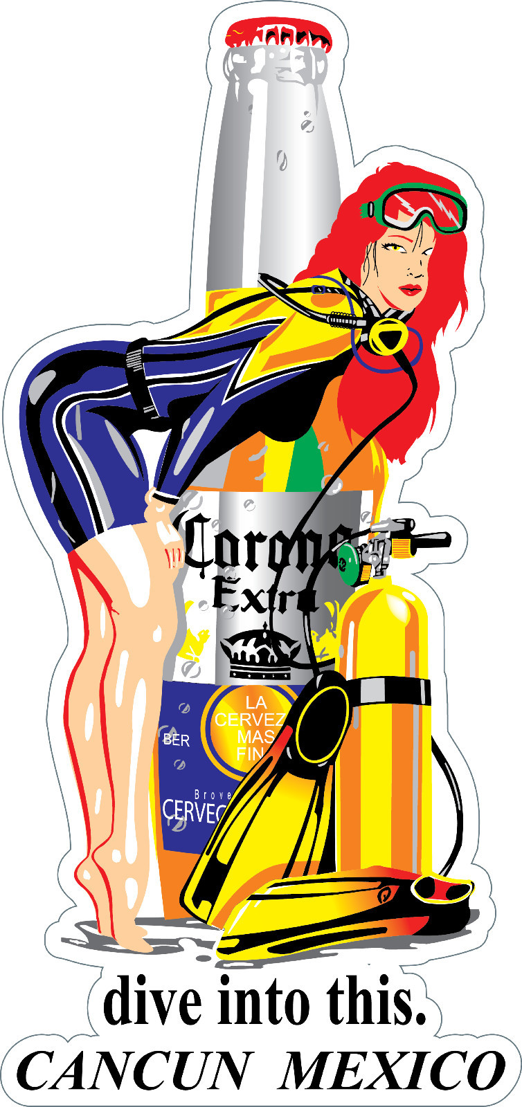 CORONA EXTRA Sticker Decal *DIFFERENT SIZES* Mexican Beer Cerveza Bumper Bar