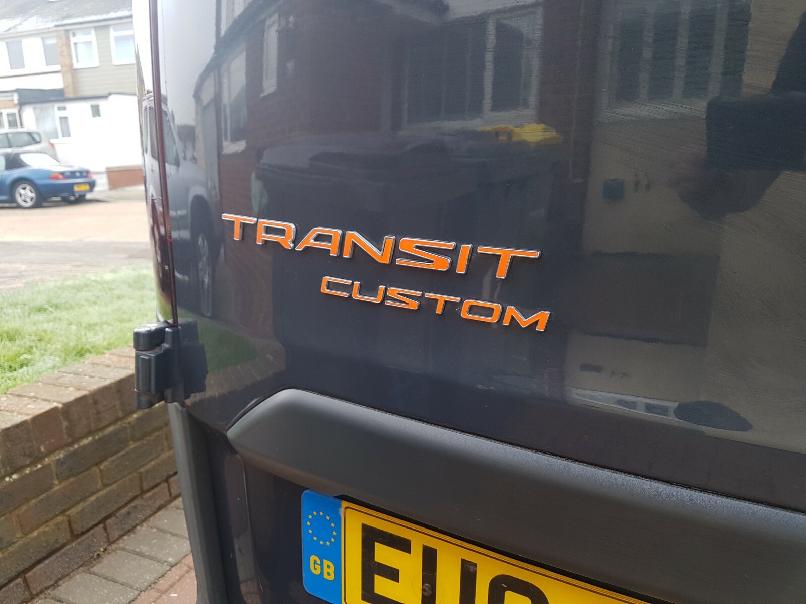 Transit Custom Badge Inlays insert back door Vinyl Graphics Colour Colours