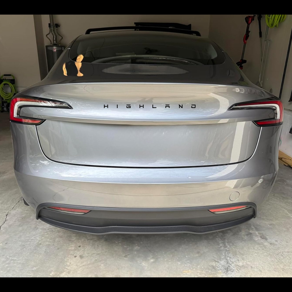 Custom Tesla Letters Emblem Stylized Font Any Word Matte Black Metal Model 3 Y