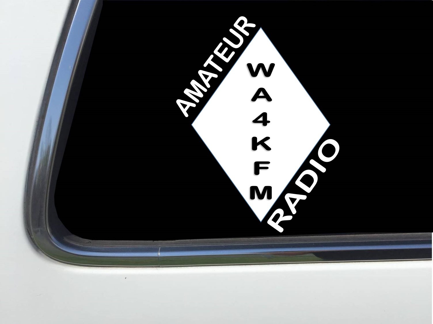 ThatLilCabin – AMATEUR Radio CALL INSIDE DIAMOND 6" CUSTOM decal AS1439