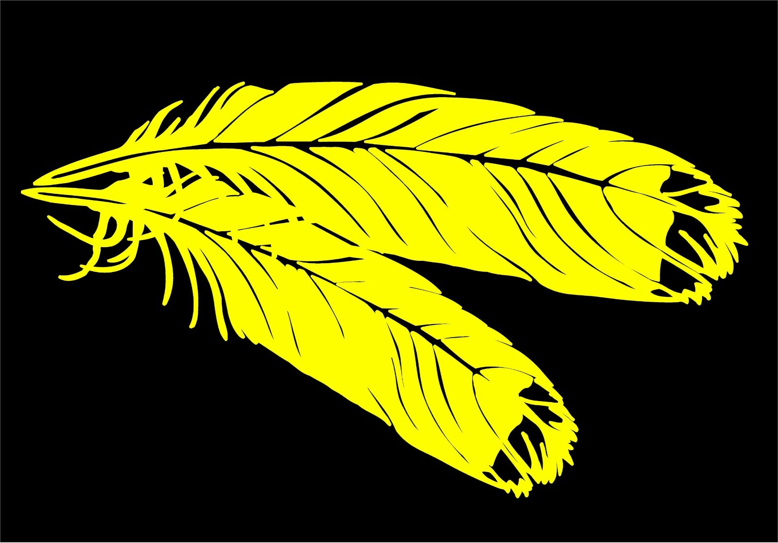 Feathers Decal vinyl bird avian feather car truck window wall sticker graphic