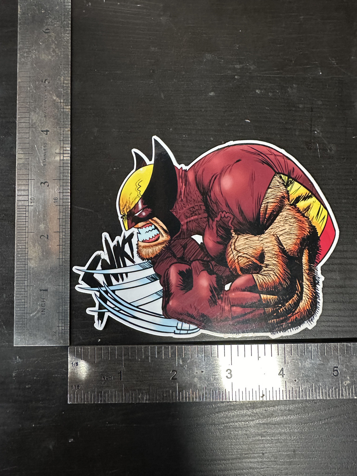 WOLVERINE VINYL WATERPROOF STICKERS WEAPON X BLUE SUIT BROWN SUIT