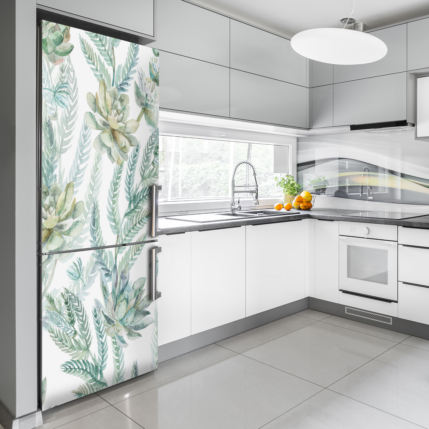 3D Refrigerator Wall Self Adhesive Removable Sticker Flowers Floral pattern
