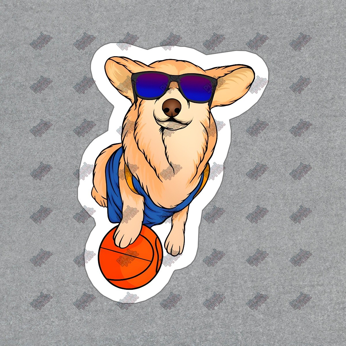 Cool Corgi Basketball Vinyl Sticker Dog Lover Decal Fun & Unique Home #592344