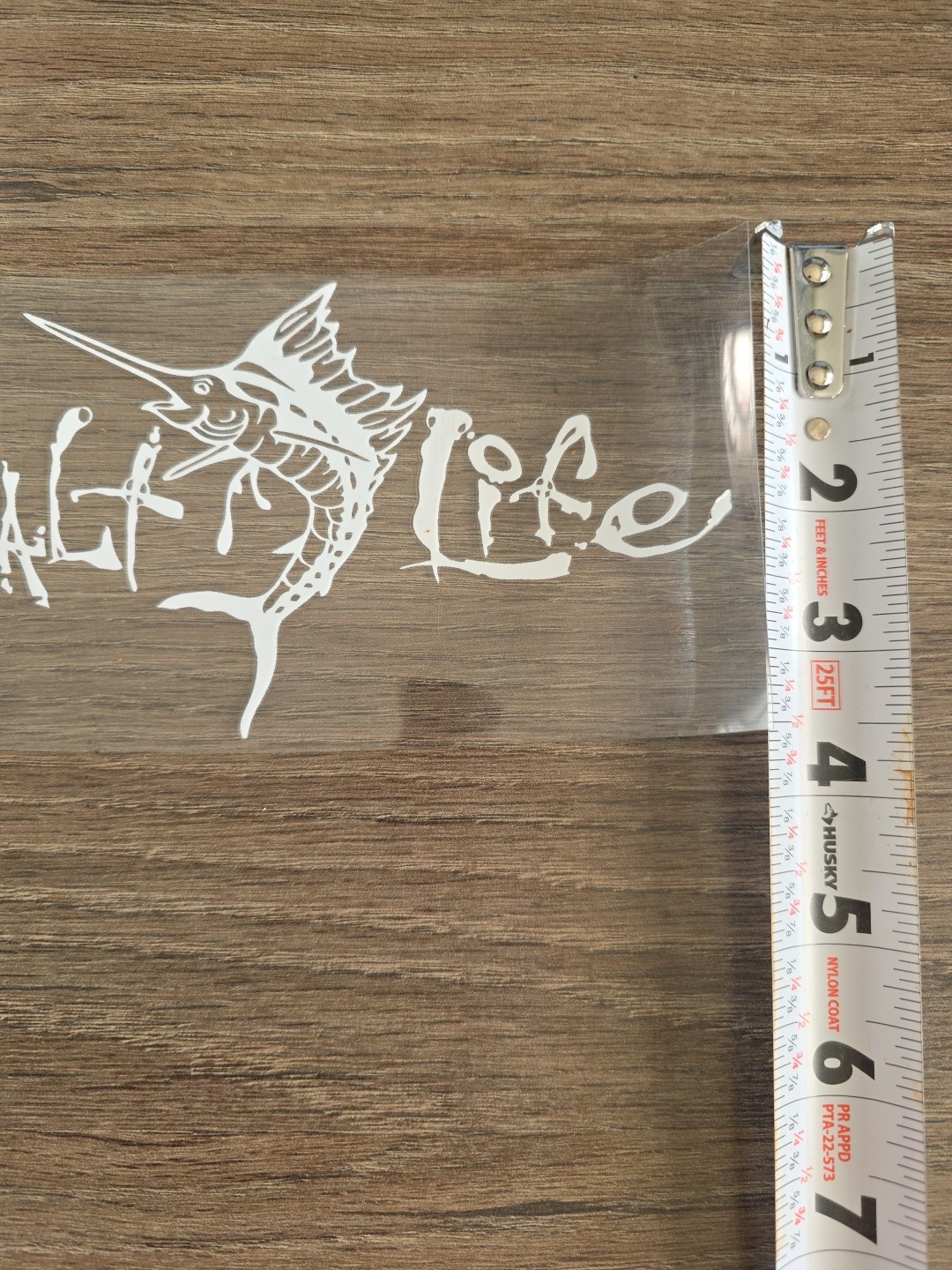 Salt Life Decal UV DTF Waterproof 7in White Made In USA