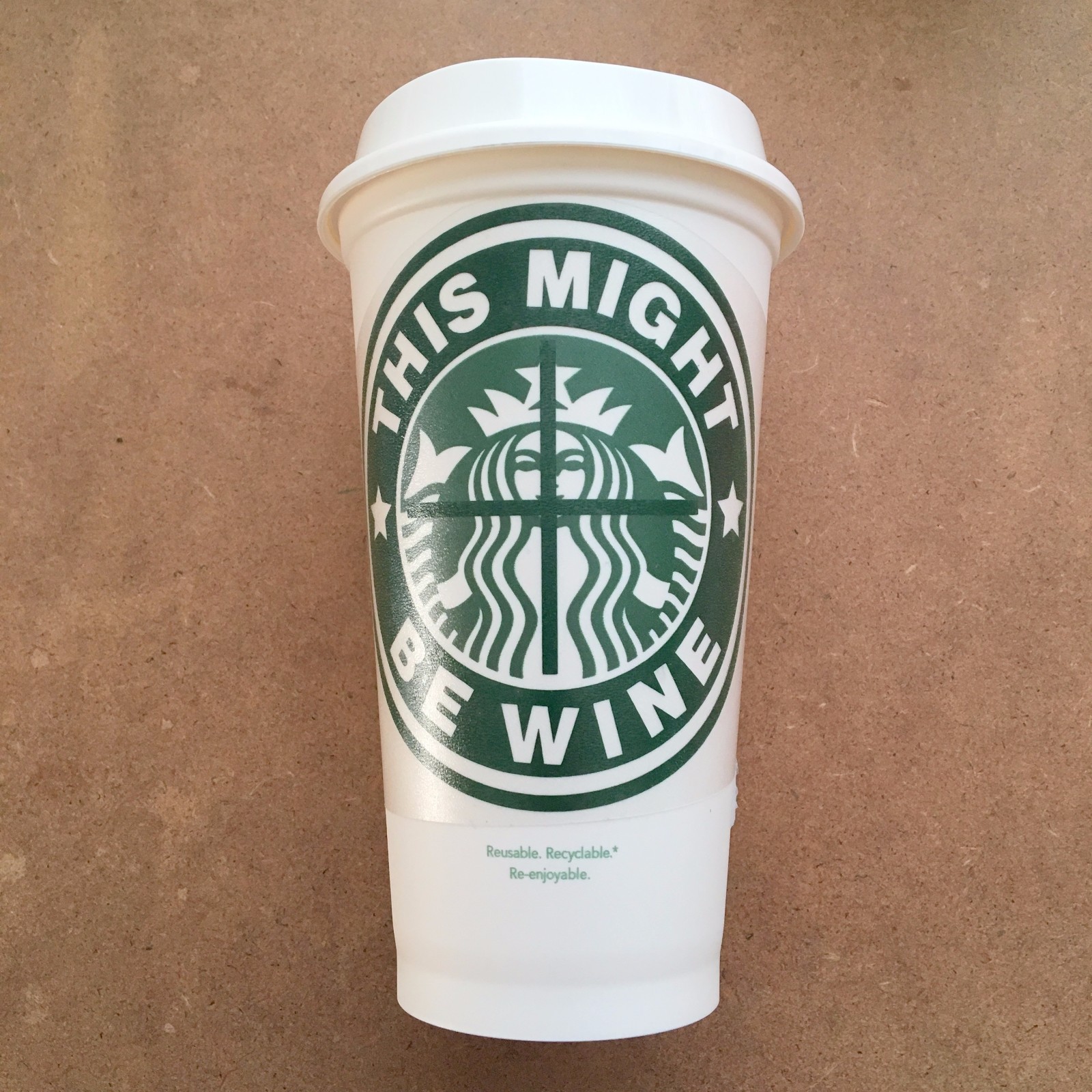 This Might Be Wine DIY Funny Starbucks Coffee Cup Decal Sticker