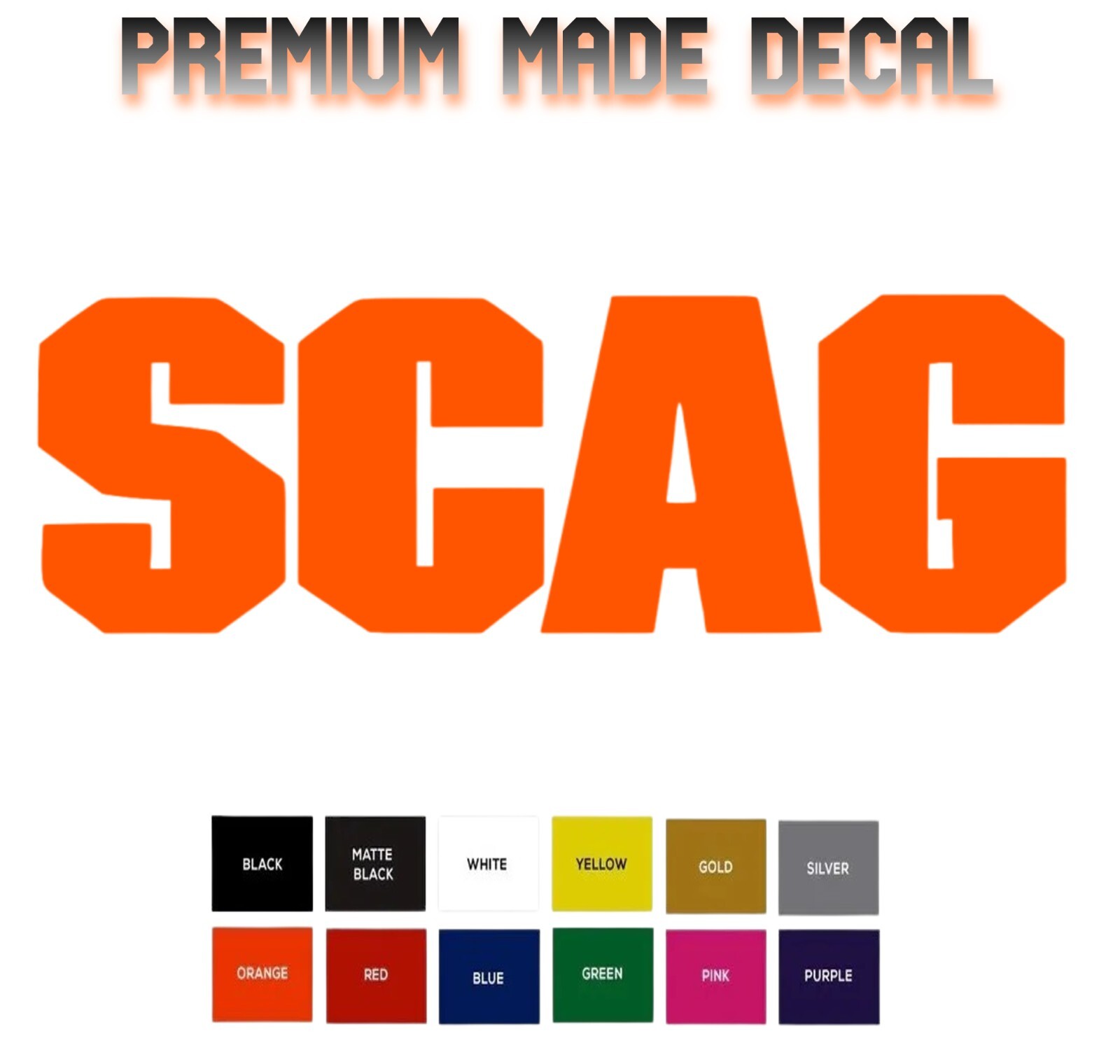 SCAG Decal Sticker 5.5" 7.5" 11" Turf Tiger Cat Zero Turn Blade Belt Mower Seat