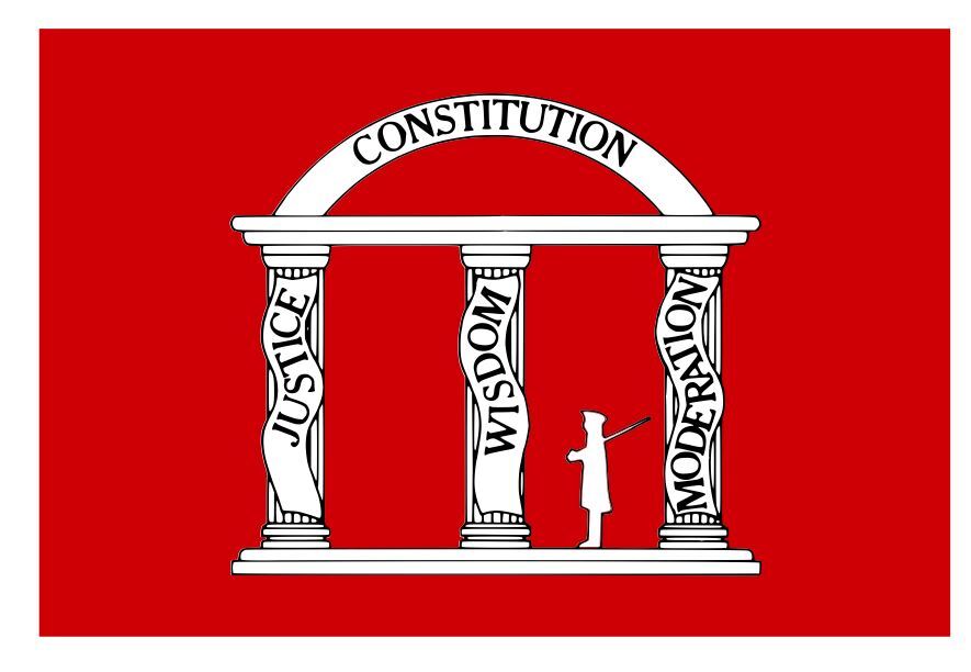 Georgia Flag Sticker Decal F735