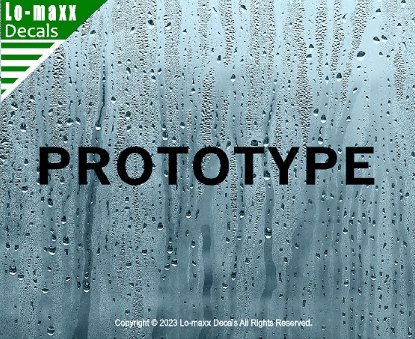 PROTOTYPE Aircraft Markings Placard High Performance Die Cut Vinyl Decal