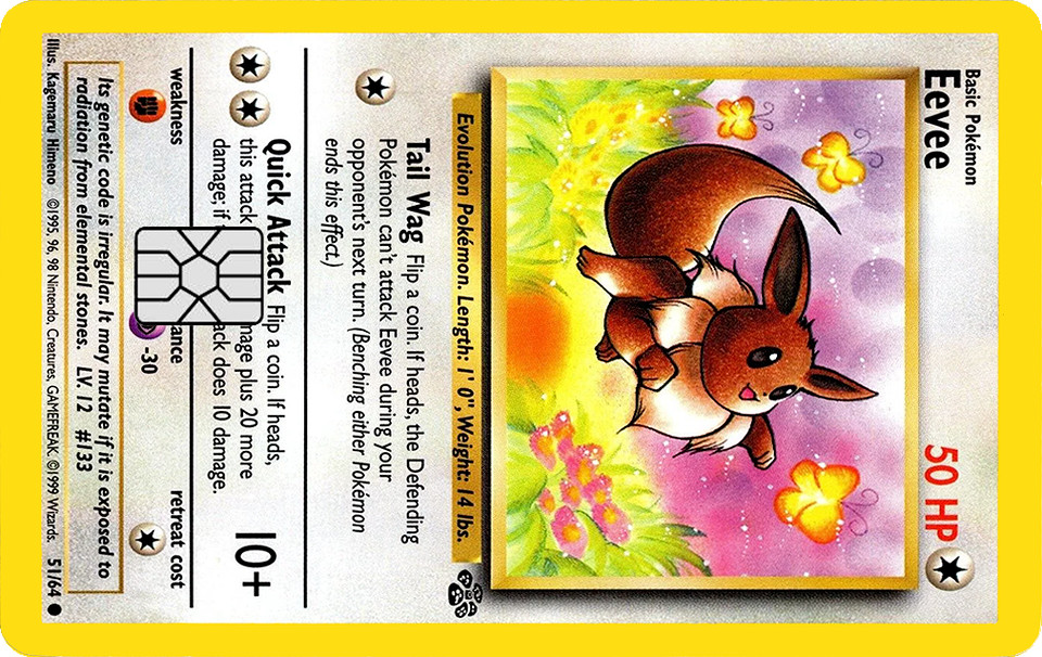 Pokémonster Card Collection Credit Card Skin / Wrap Decal Pre-Cut Sticker