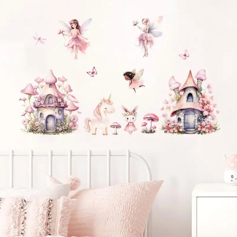 Cute Fairy Reading Wall Sticker & Decals For Baby Girls