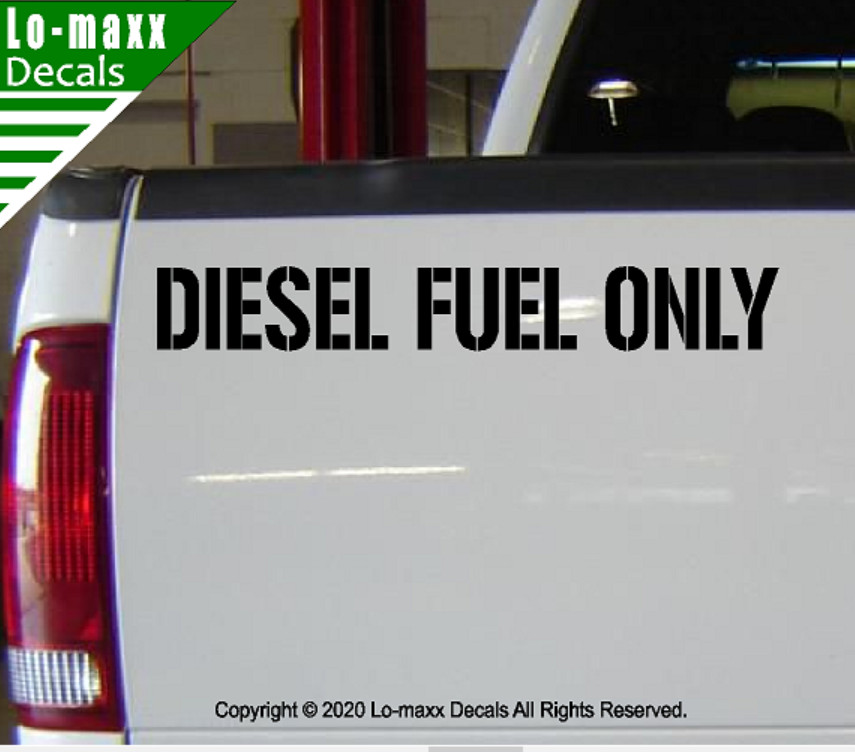 Diesel fuel Only Military Stencil Font Superior High Quality Die Cut Vinyl Decal