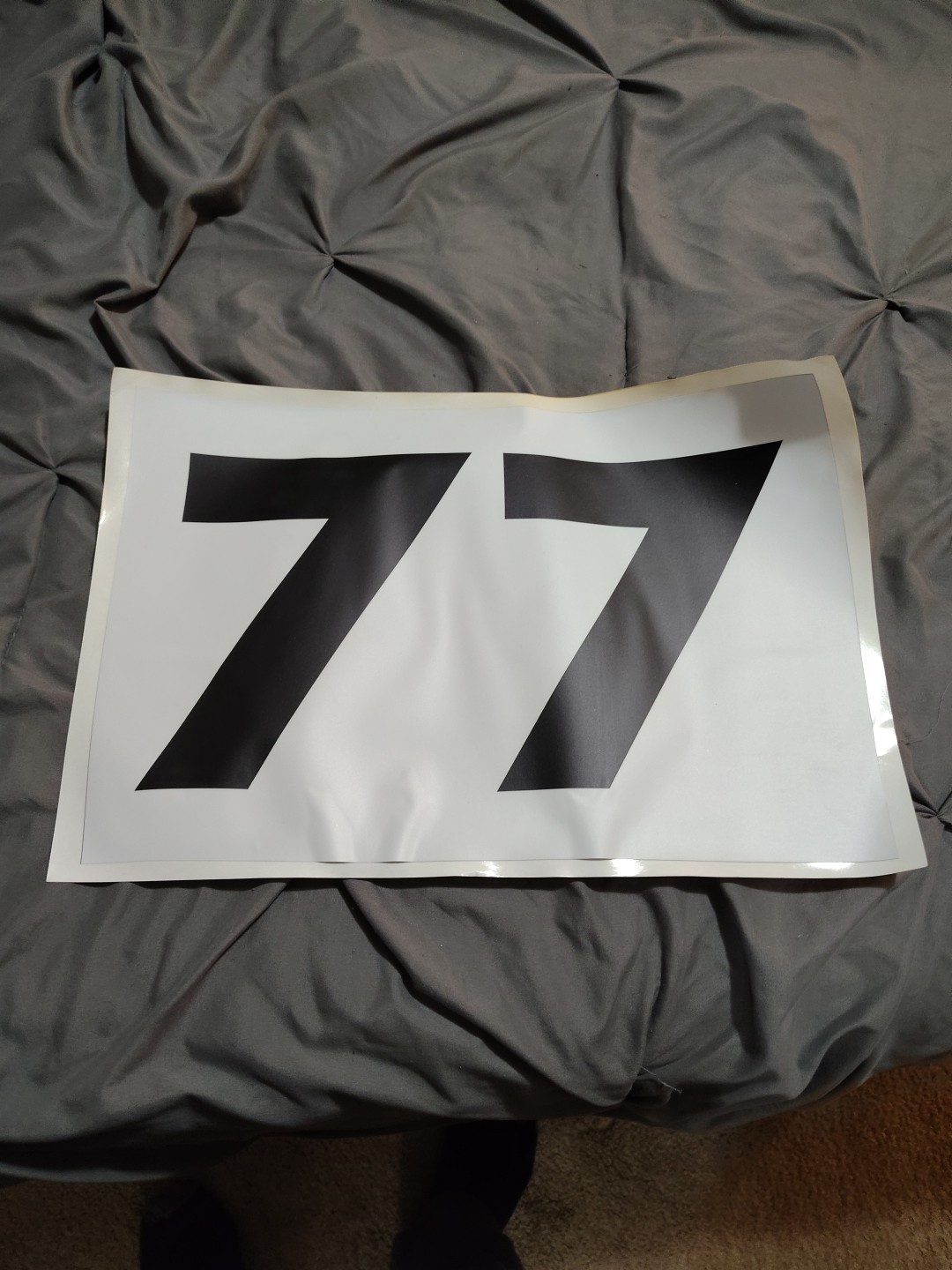 Vinyl Decal Sticker Sign Numbers Approx 17"X11"