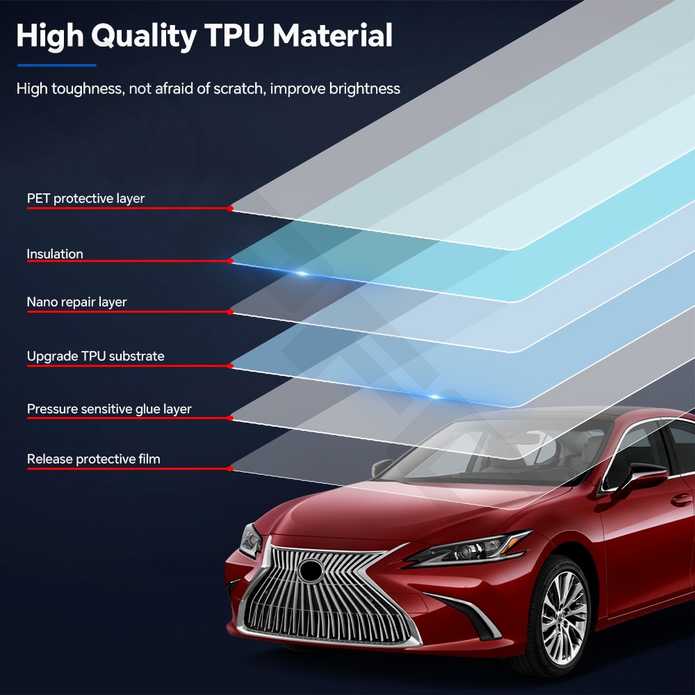 For Lexus ES 2019-2023 PreCut TPU PPF Paint Protection Film Gloss Clear Bra Kit