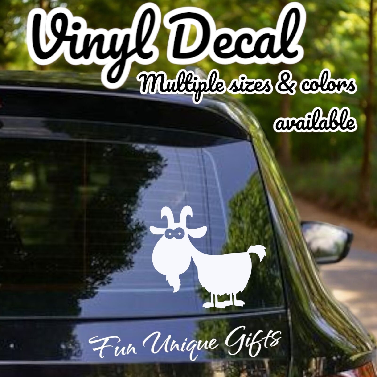 Funny Goat Vinyl Decal Sticker -Multiple Colors & Sizes- FREE SHIPPING