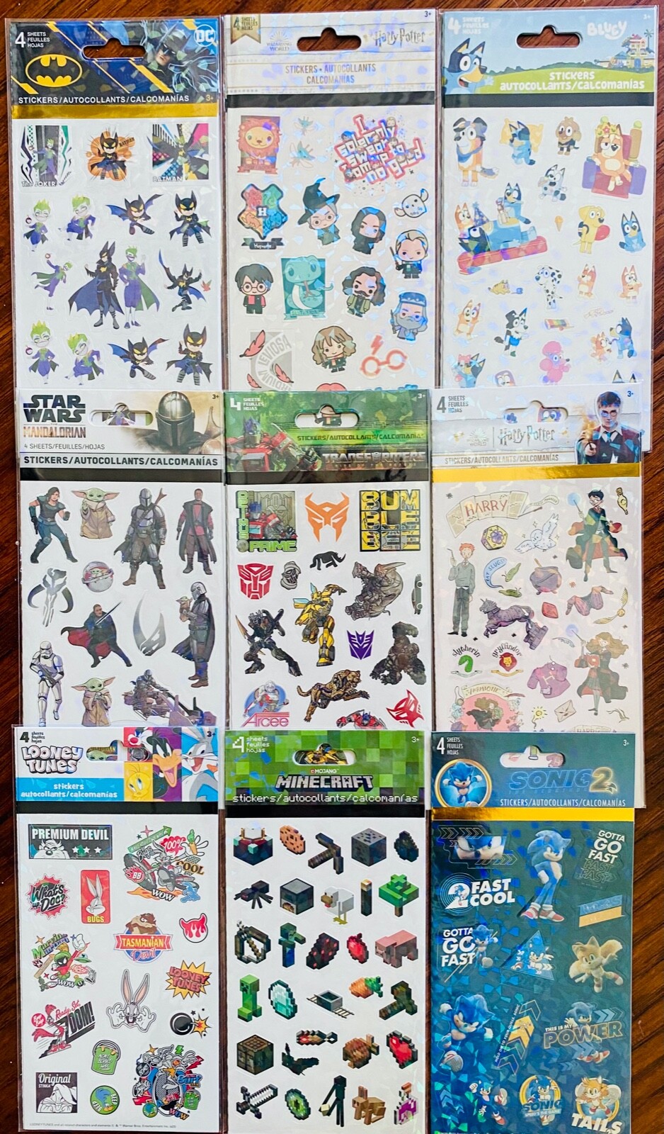 349+ STICKER LOT STITCH GARFIELD SPIDERMAN KUNG FU PANDA HELLO KITTY WEDNESDAY +
