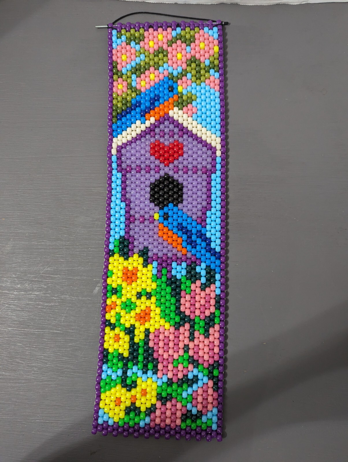 Handmade Beaded Bird House
