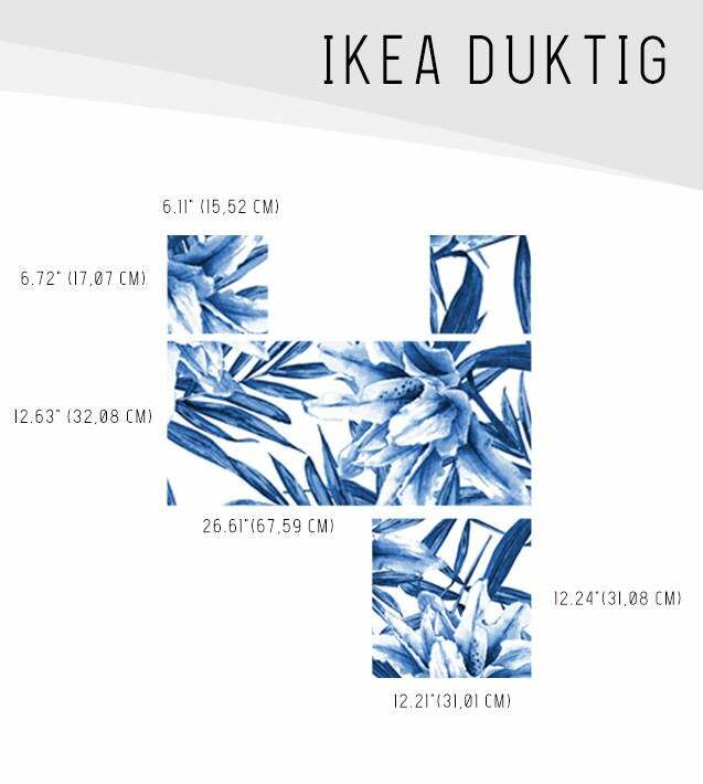 IKEA DUKTIG removable Decal self-adhesive sticker furniture cold tropical nature