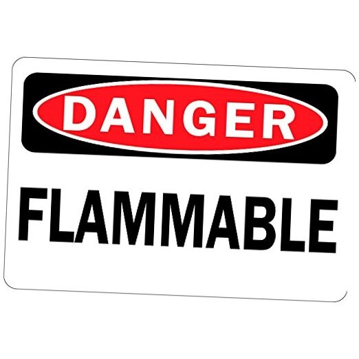 Danger Flammable OSHA Vinyl Label Decal Sticker 7 Inches X 5 Inches 7×5 inches
