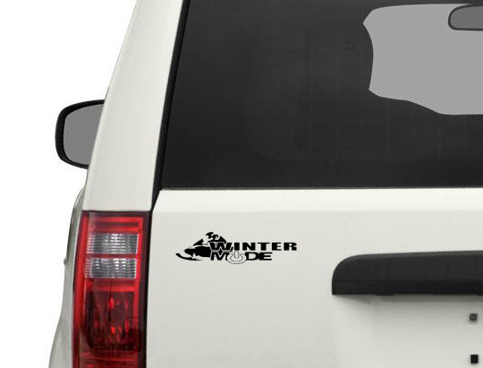 Snowmobile decal, winter mode vinyl decal, ski-doo stickers, ski-doo decals