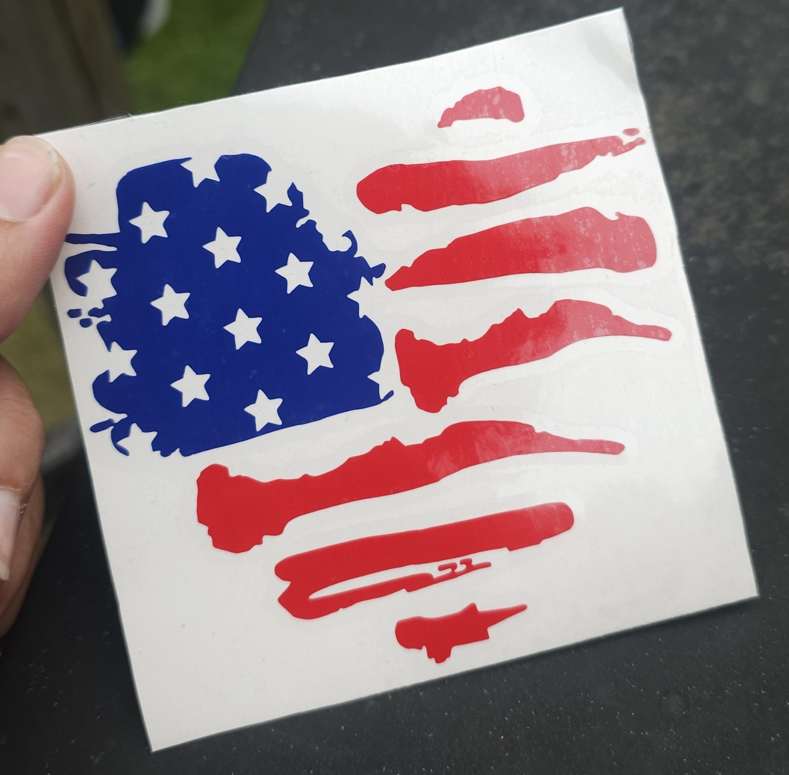 American Flag Heart Vinyl Decal