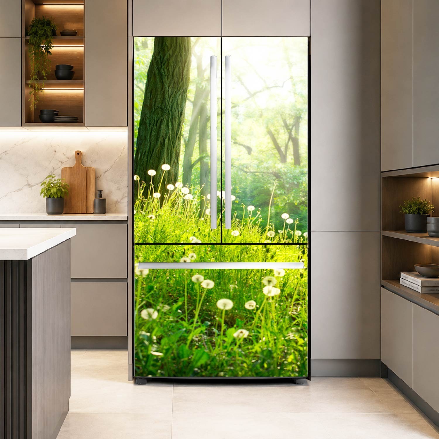 Elegant Refrigerator Cover for Contemporary Homes