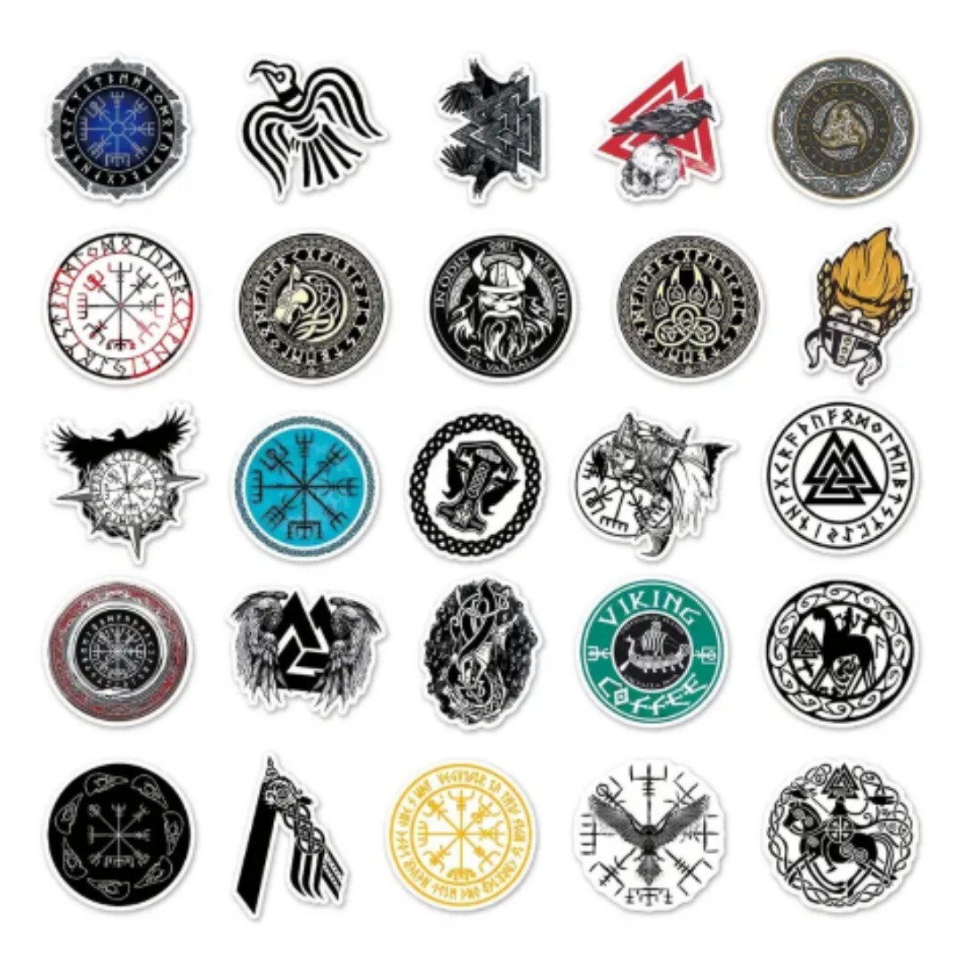 20 PCS Viking Old Norse Celtic Pagan Runic Totem Stickers 2 BRAND NEW