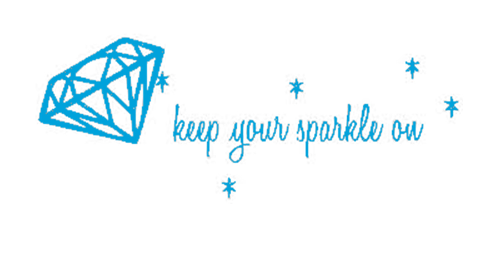 Blue Diamond Keep Your Sparkle Decal Vinyl Sticker Laptop Crafts Car Window Wall