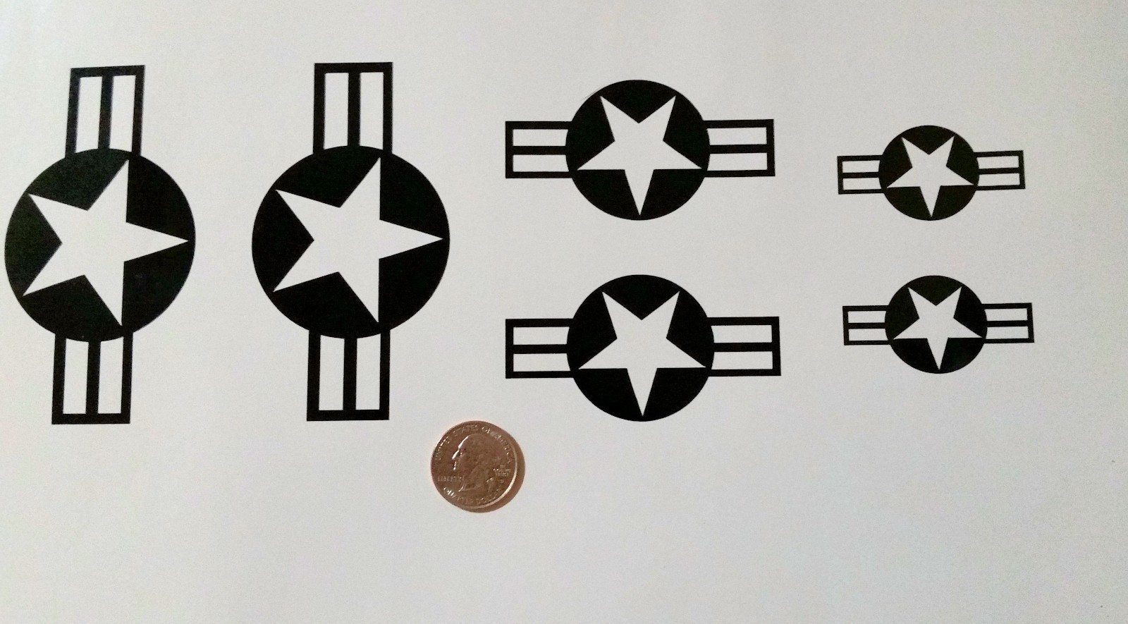 Stars and Bars WWII Warbird Airplane RC – Vinyl Stickers Decals – Select Color