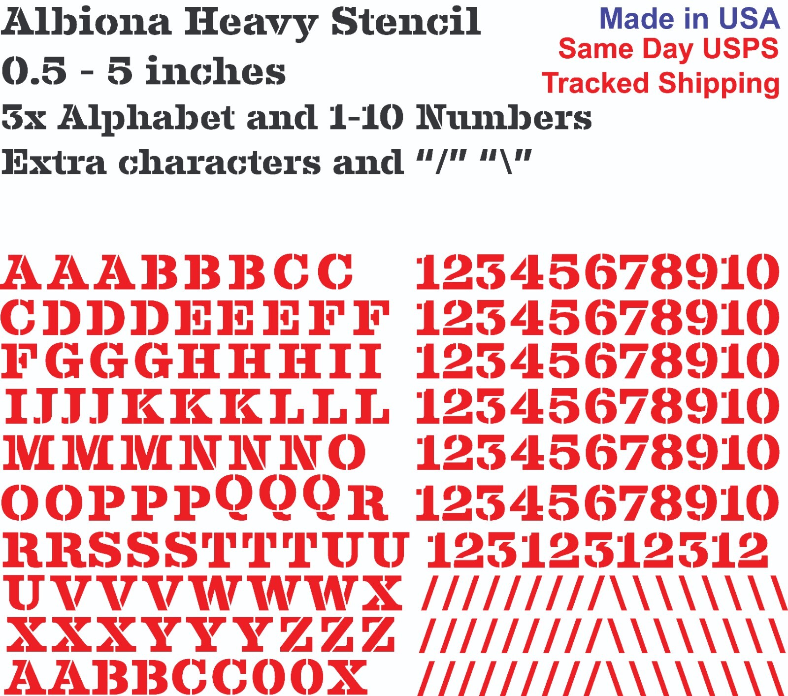 3XAlphabet A-Z & 1-10 Vinyl Stencil Decal Numbers – Mailbox, Shop, Wall, Locker