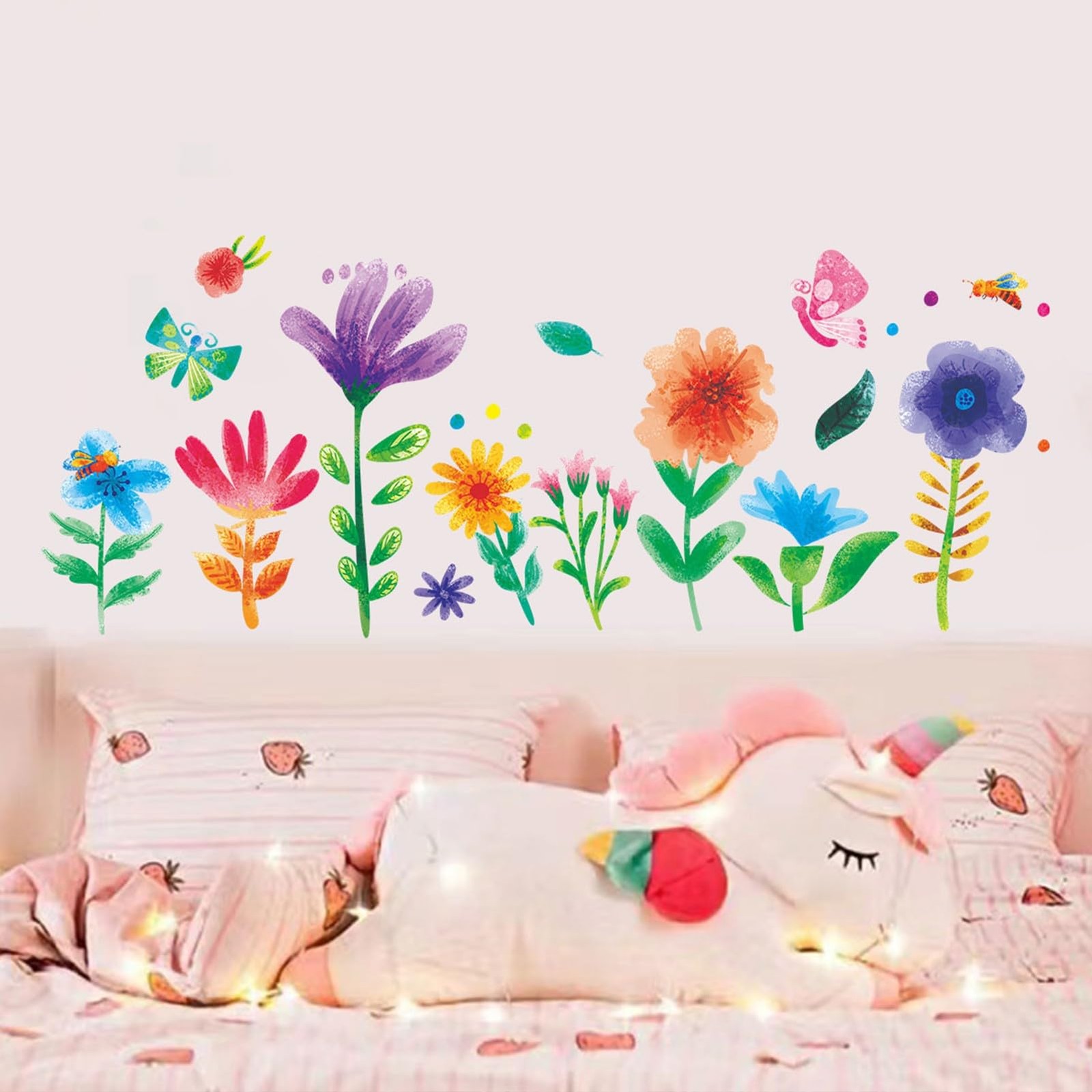 Flower Wall Stickers – Baby Boys Girls Garden Preschool Floral Wall Decals – …