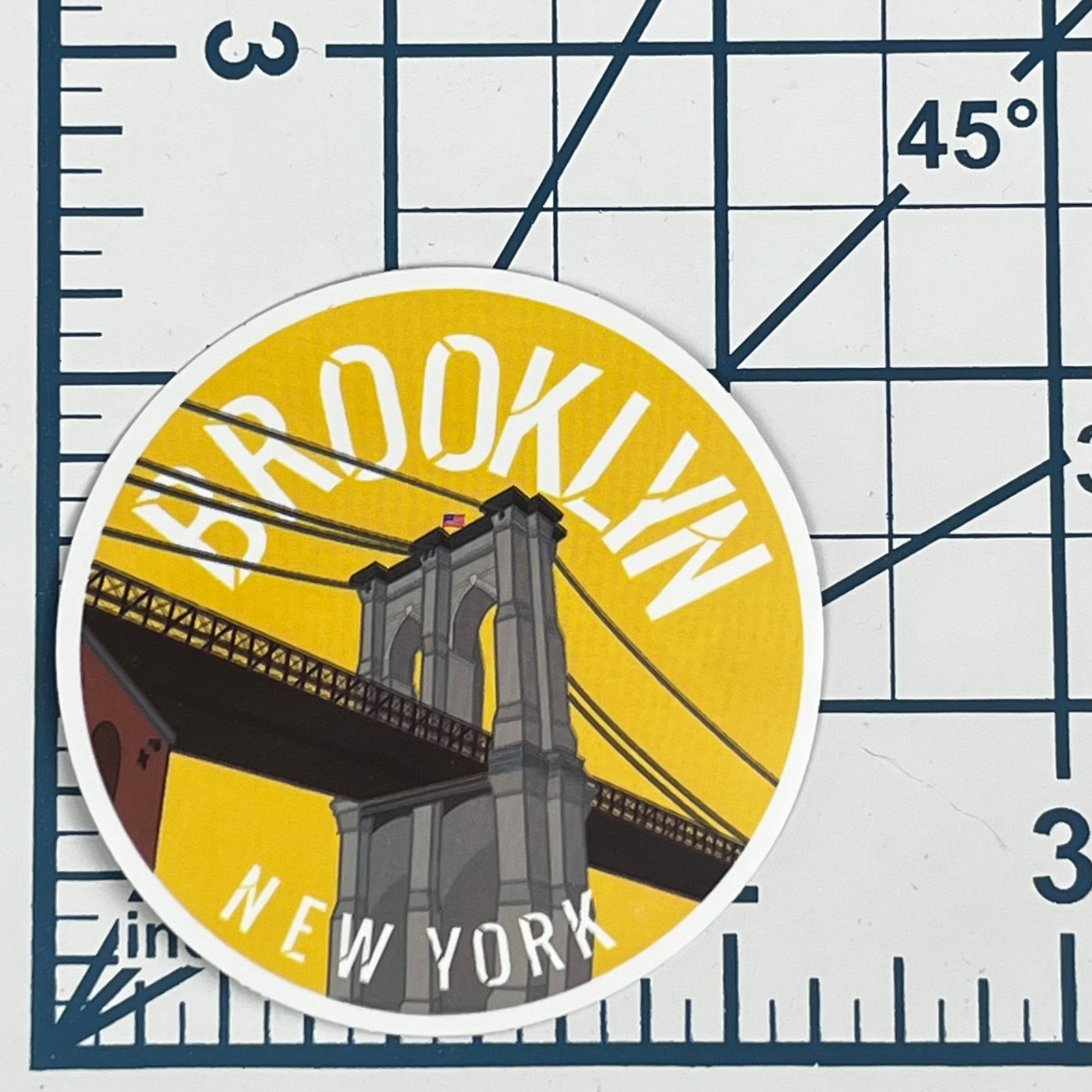 Brooklyn New York Vinyl Sticker Brooklyn Bridge NYC Travel Souvenir Journal Art
