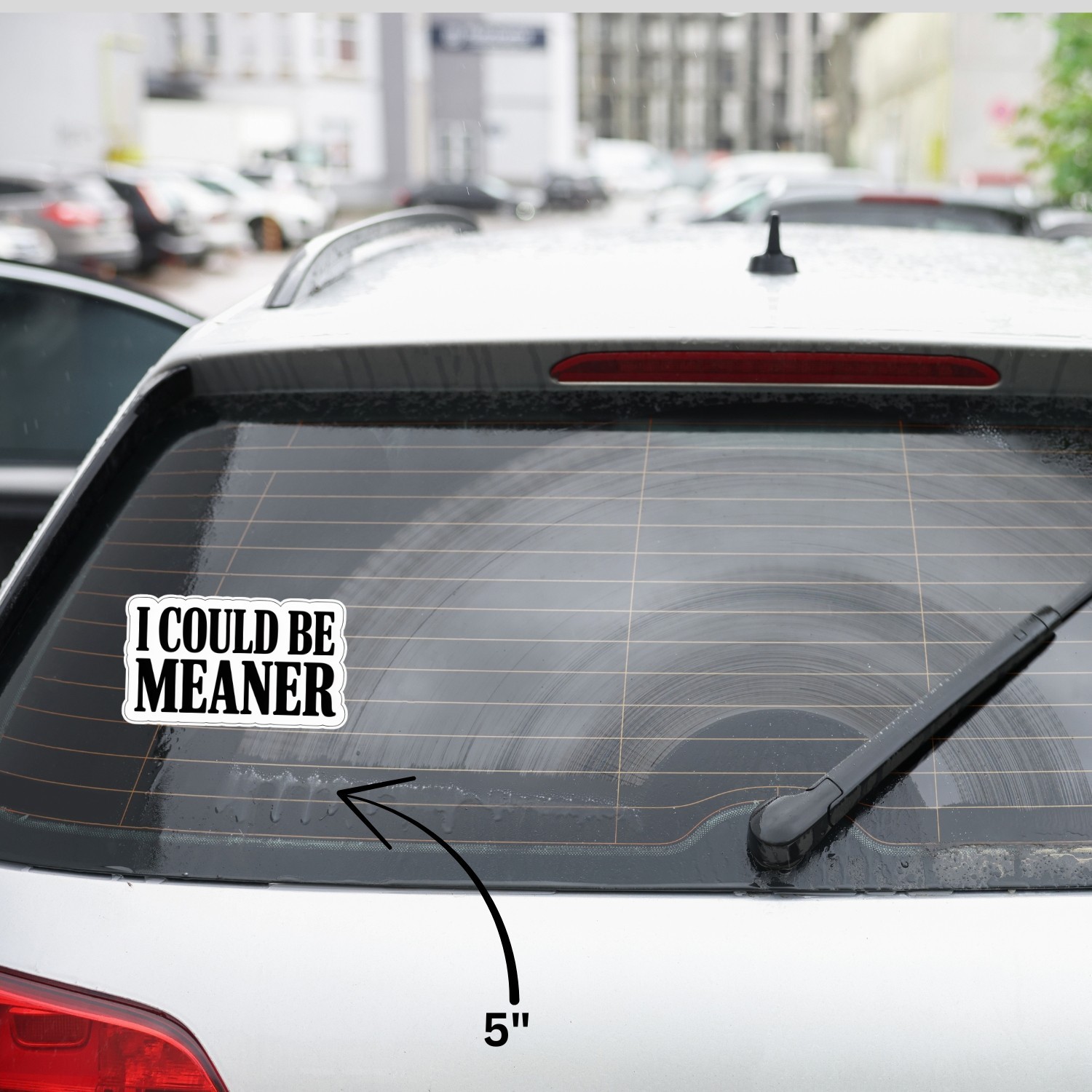 4Pcs I Could Be Meaner Stickers – Minimalist Edgy Humor Vinyl Decals