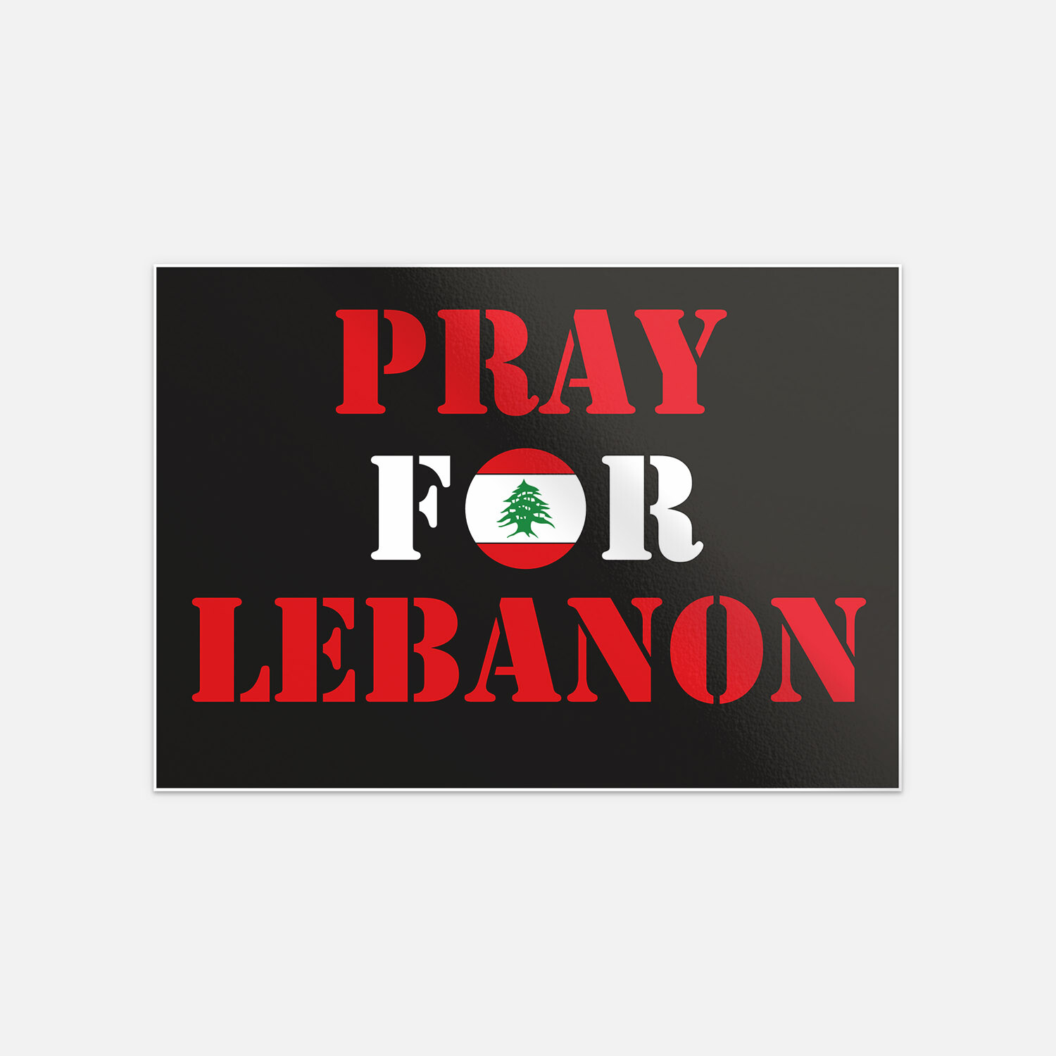 Pray For Lebanon Slogan Vinyl Sticker Decal