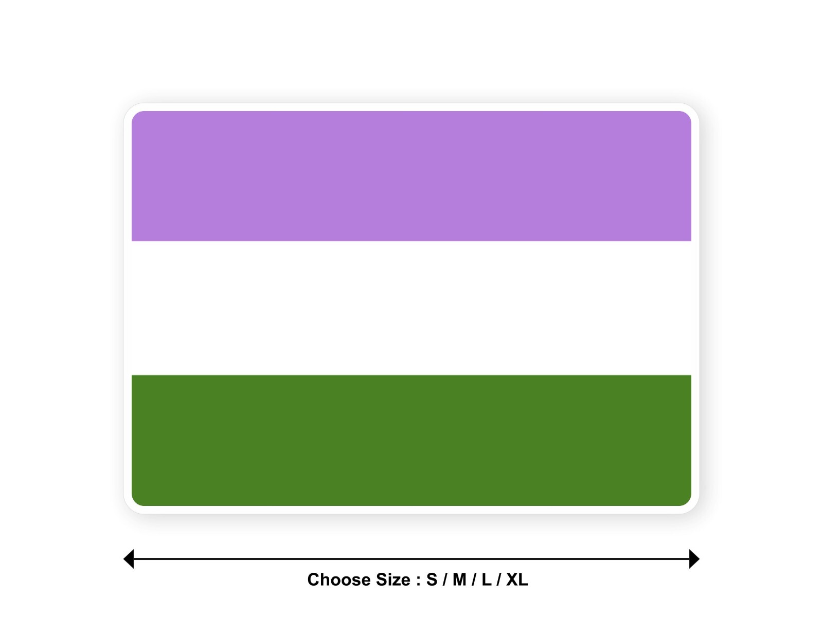 Sticker flag GENDERQUEER lgbt lgbtqia pride rainbow 3,9′′(S) -11′′(XL) decal