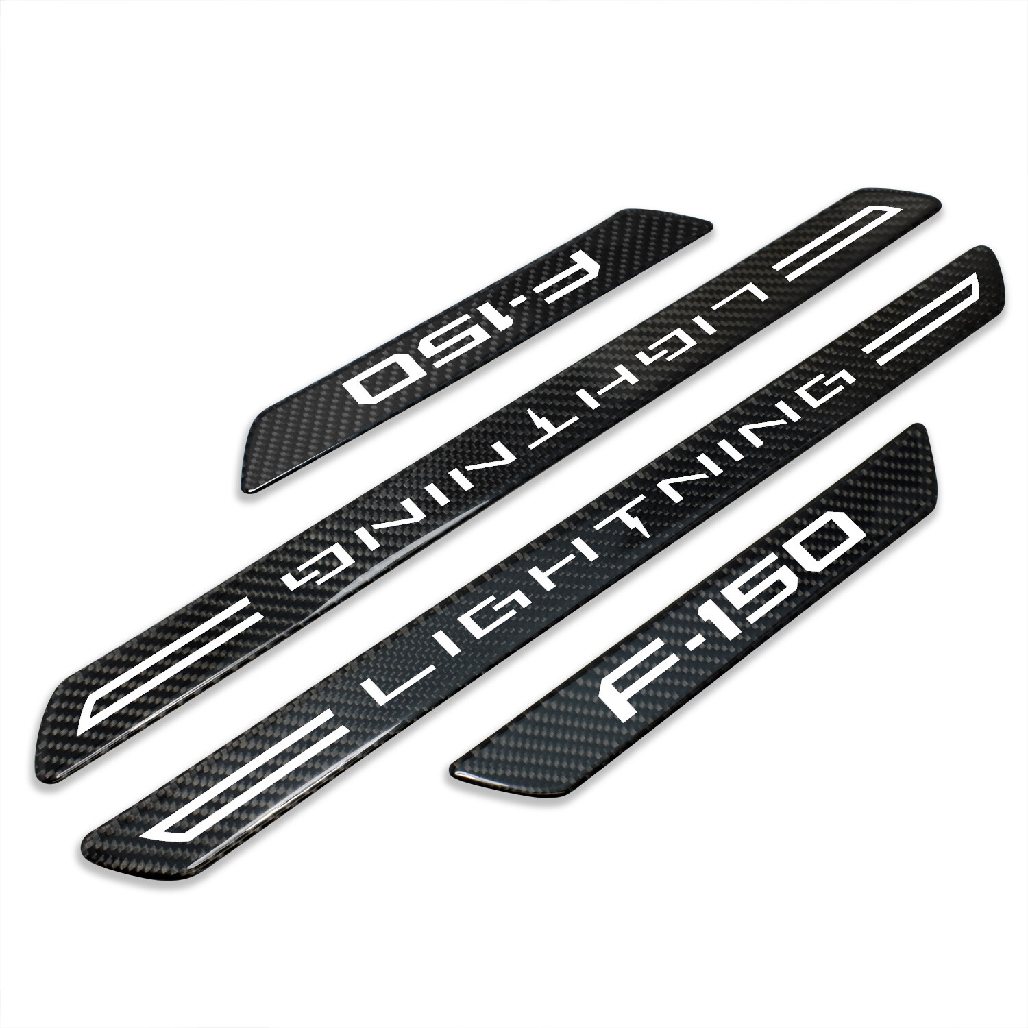 Ford F-150 Lightning Carbon Fiber 4 Pcs Universal Door Sill Plates
