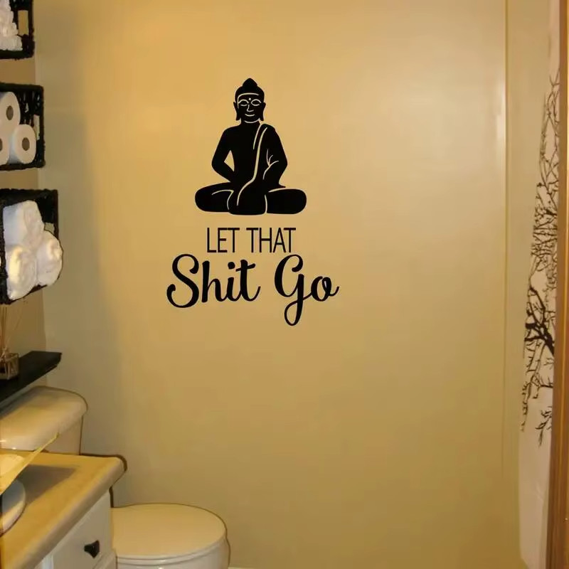 1pc Meditation Room Wall Decals Quote Buddha Religious Yoga Wall Art Vinyl Hippi
