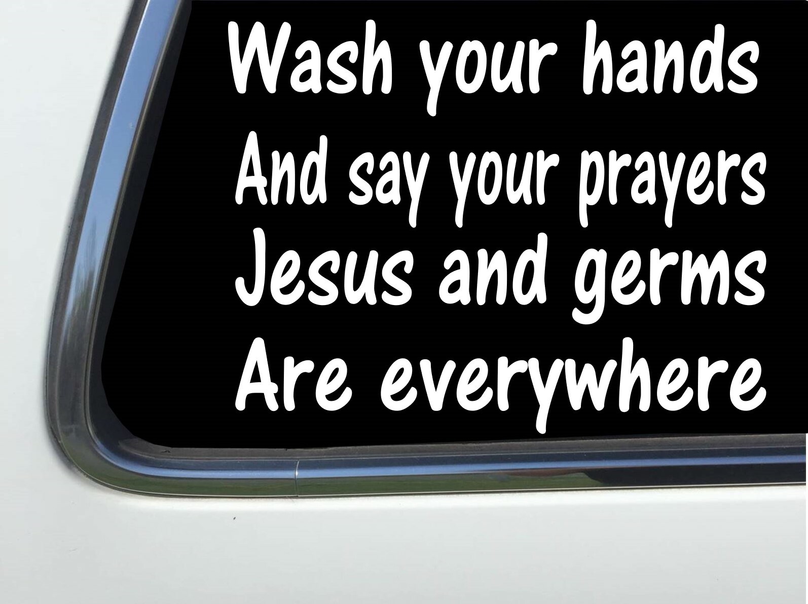 Thatlilcabin – Wash – hands and say – prayers Jesus – germs everywhere HM1786