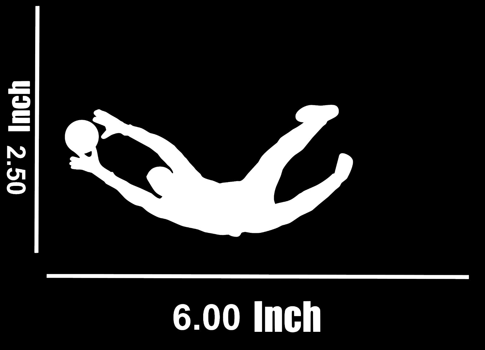 Soccer Goalie Making Diving Save Vinyl Decal Sticker Premium Quality 6" x 2.50"
