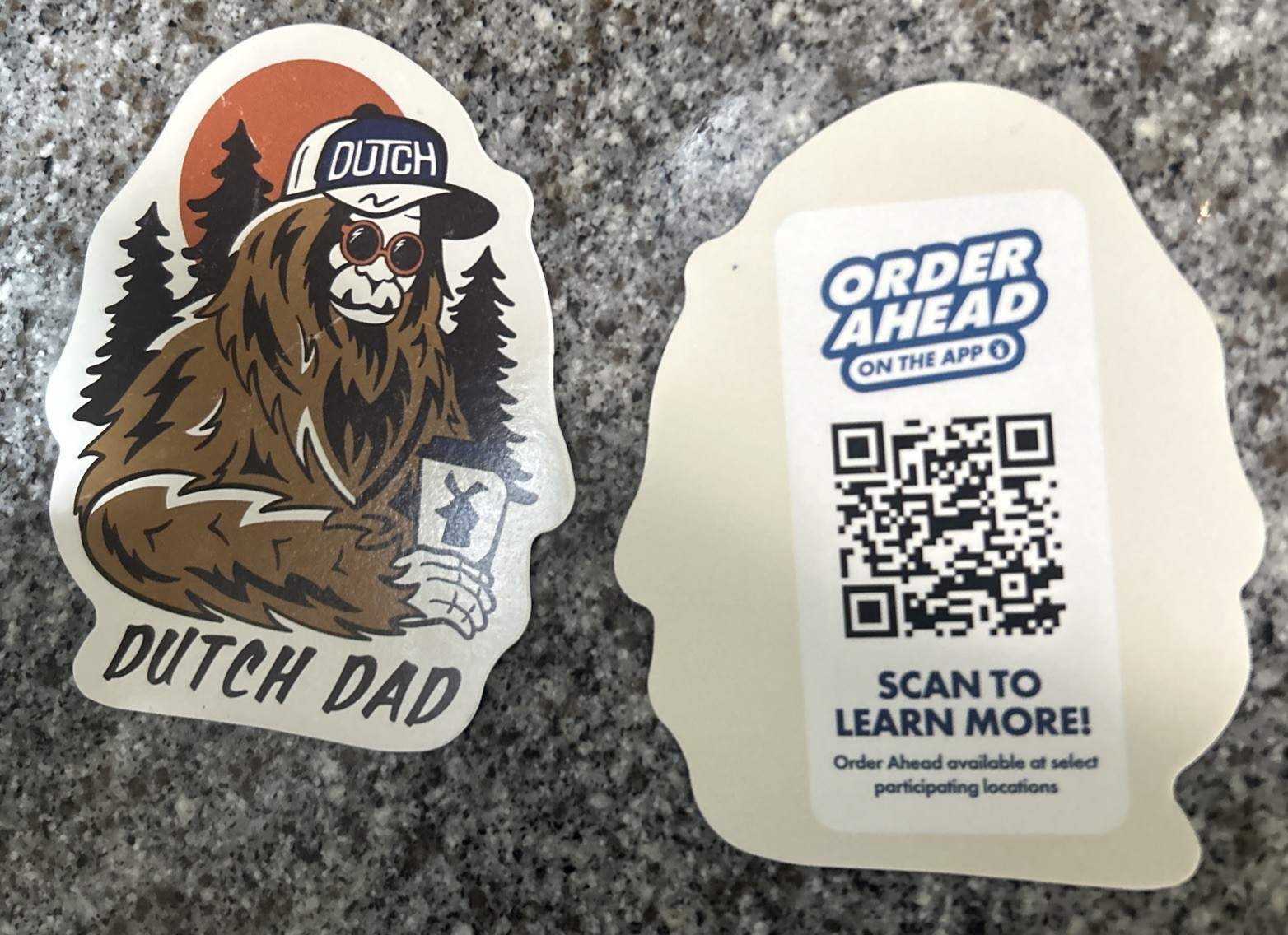 Dutch Bros Dutch Dad Sasquatch Sticker